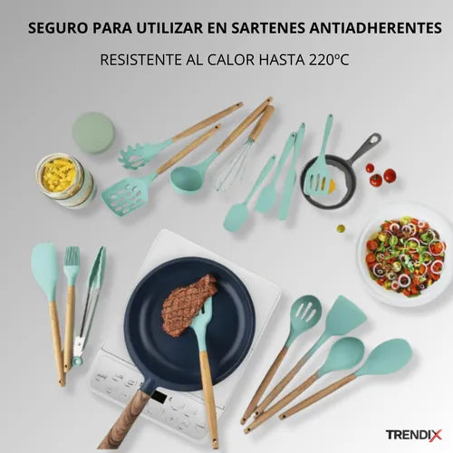 Kit de Utensilios Higiénicos Silicona x12