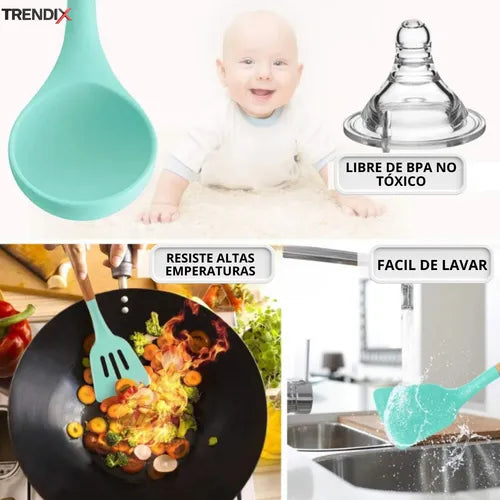 Kit de Utensilios Higiénicos Silicona x12